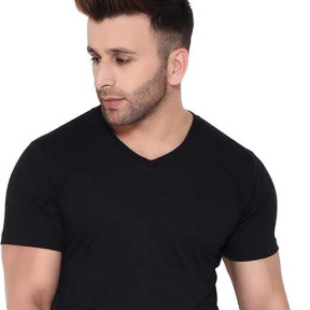Fruit of the Loom Men Premium V-Neck Tee 4Pk Black